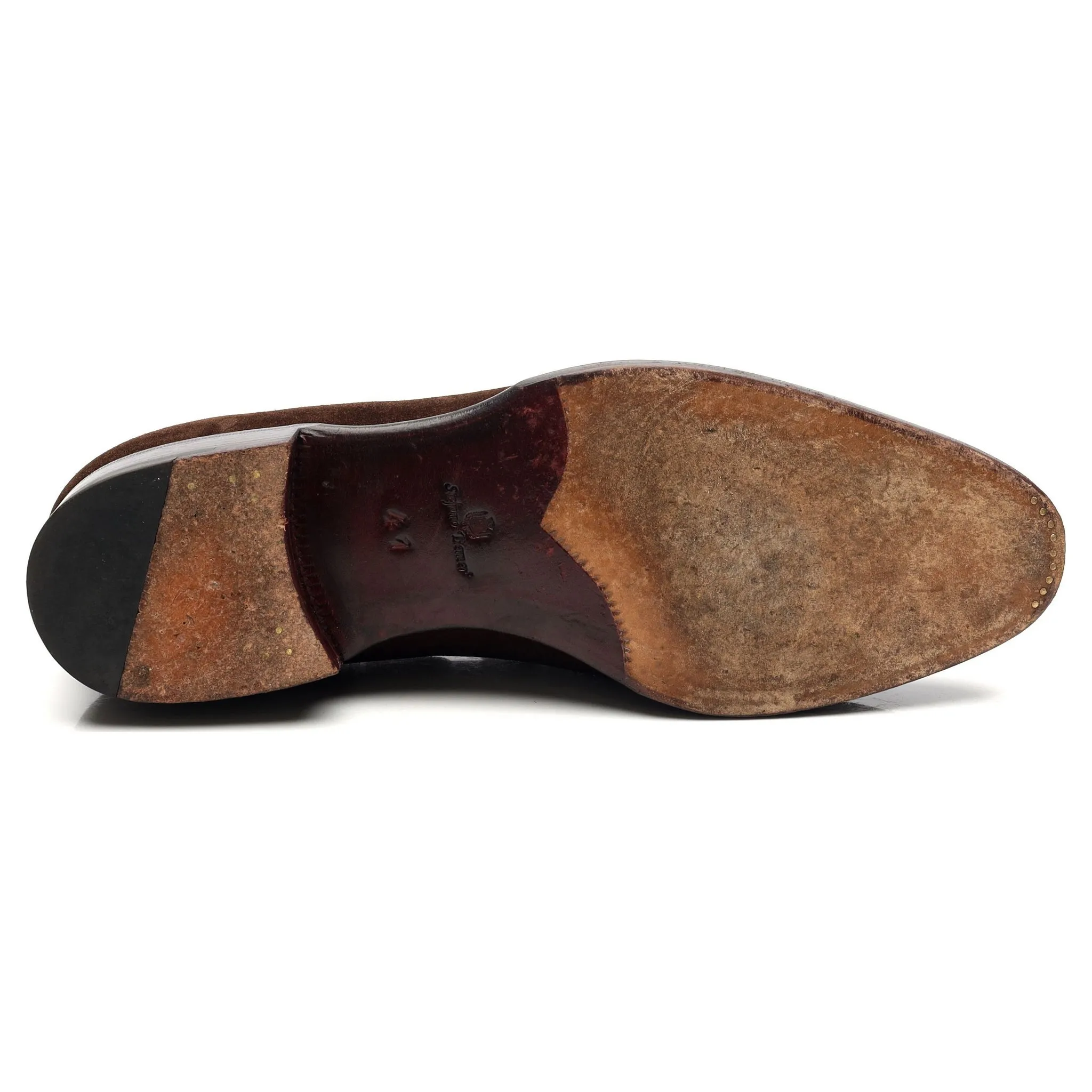 '1327' Dark Brown Suede Tassel Loafers UK 7