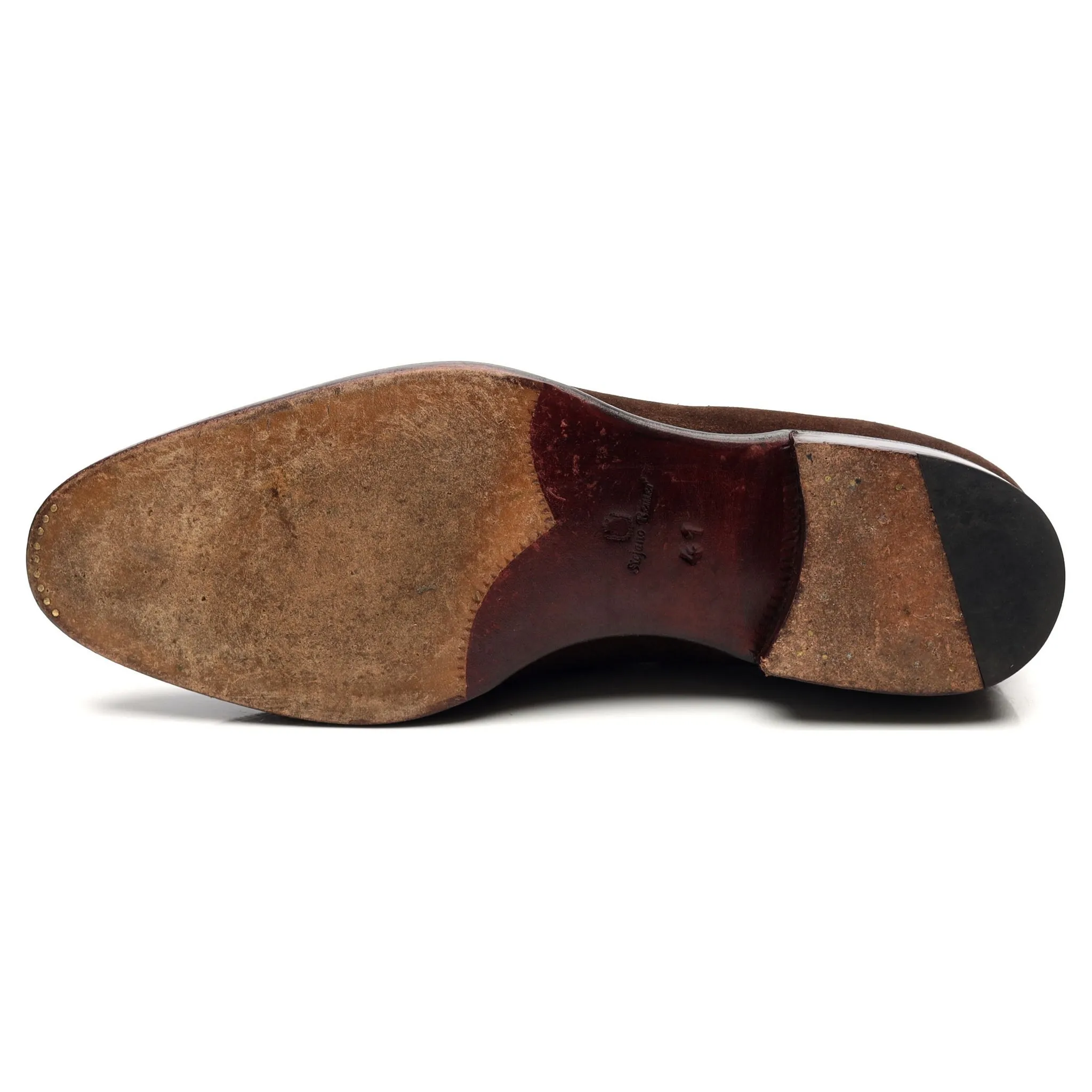 '1327' Dark Brown Suede Tassel Loafers UK 7