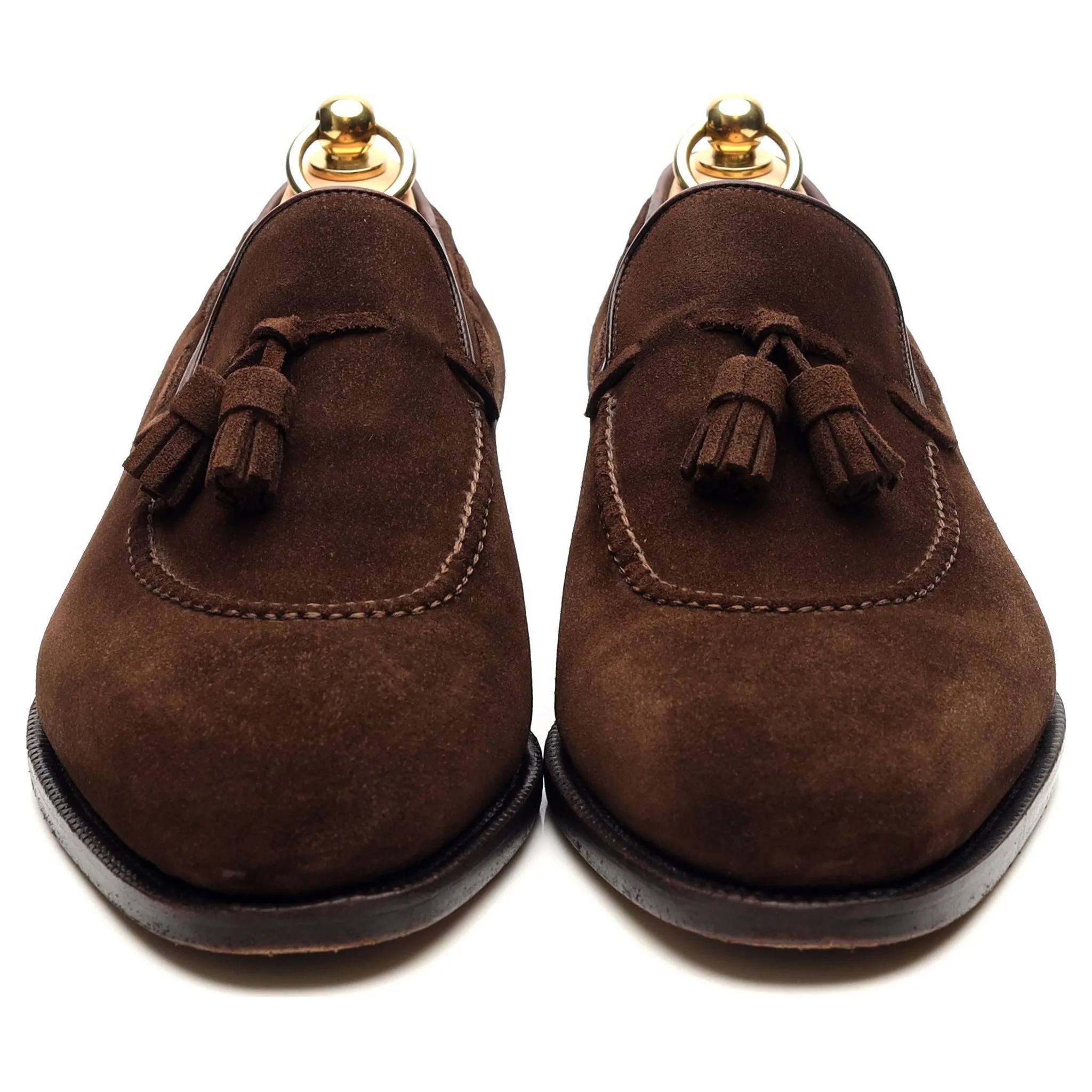 '1327' Dark Brown Suede Tassel Loafers UK 7
