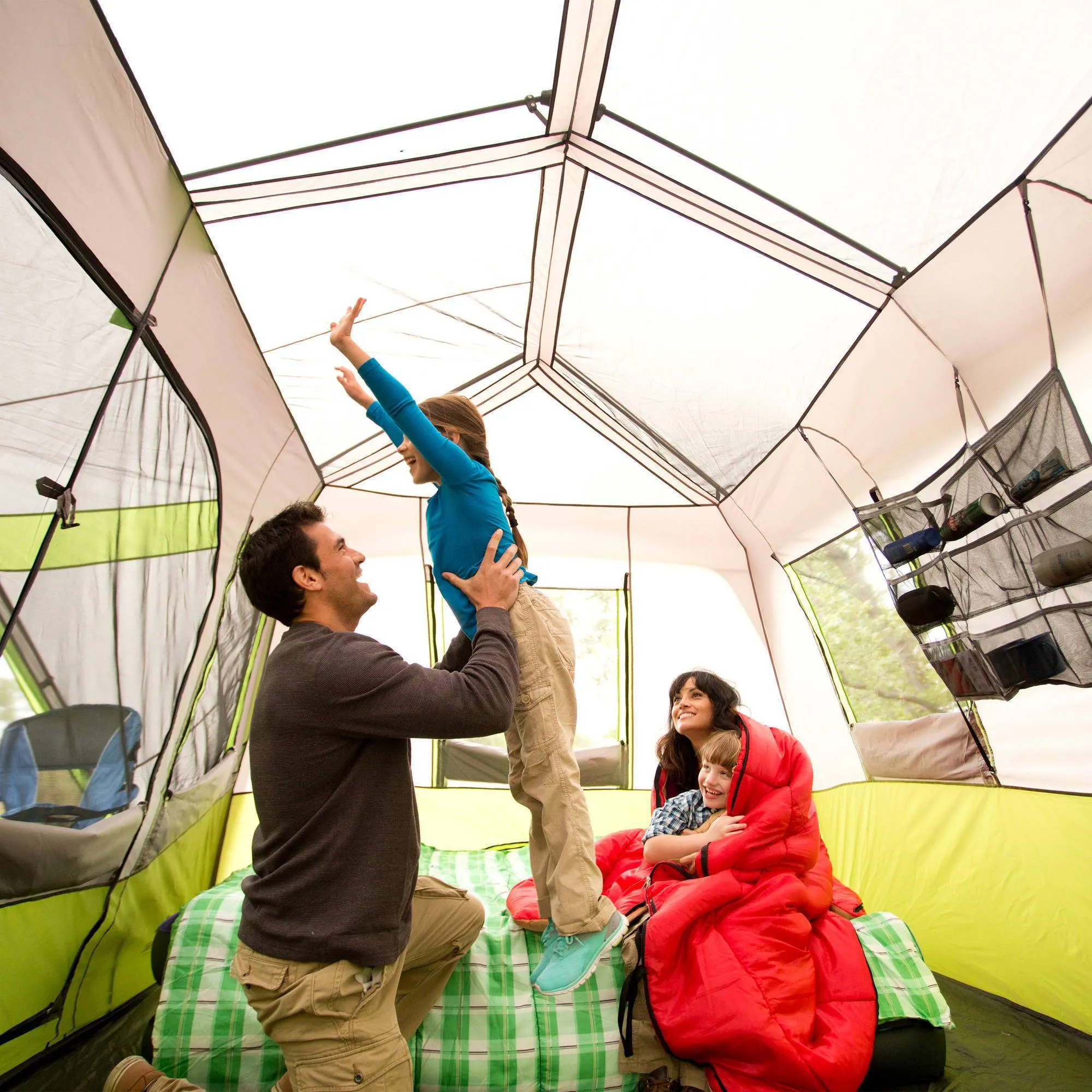 9 Person 2 Room Instant Cabin Tent with Screen Room