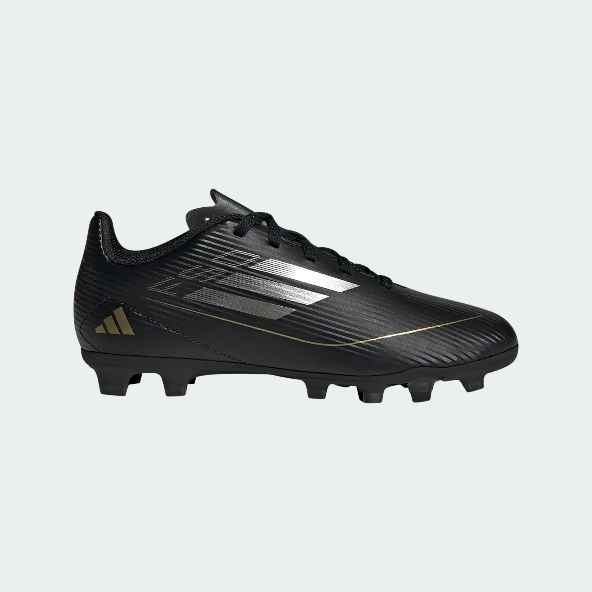 adidas Junior F50 Club FG - Black/Iron/Gold