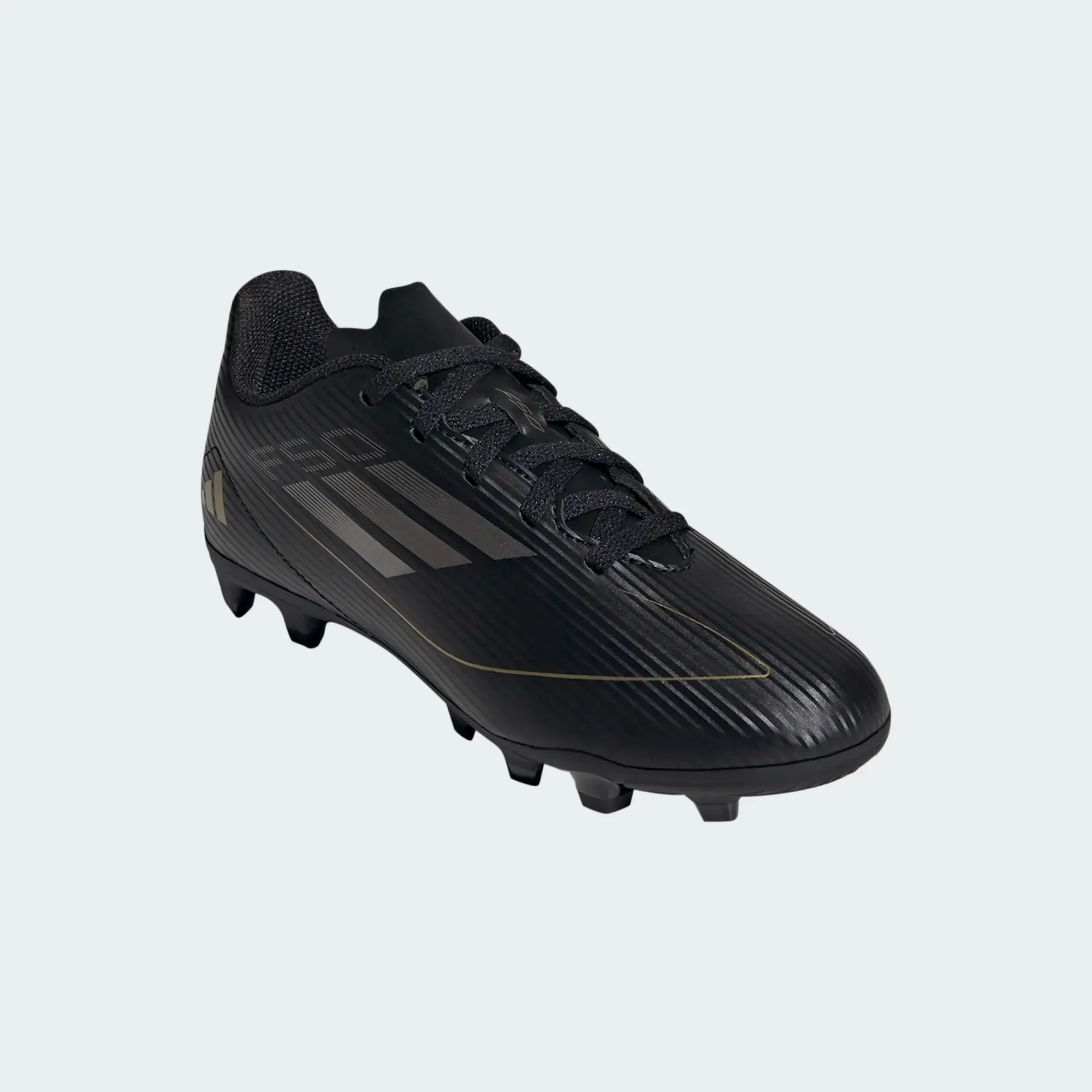 adidas Junior F50 Club FG - Black/Iron/Gold
