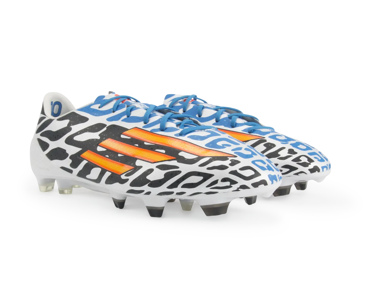 adidas Men's F50 adizero FG Messi (Battle Pack) White/Neon Orange/Black