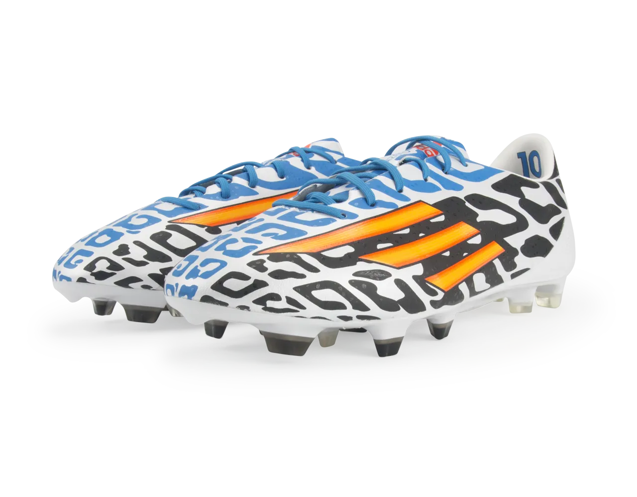 adidas Men's F50 adizero FG Messi (Battle Pack) White/Neon Orange/Black