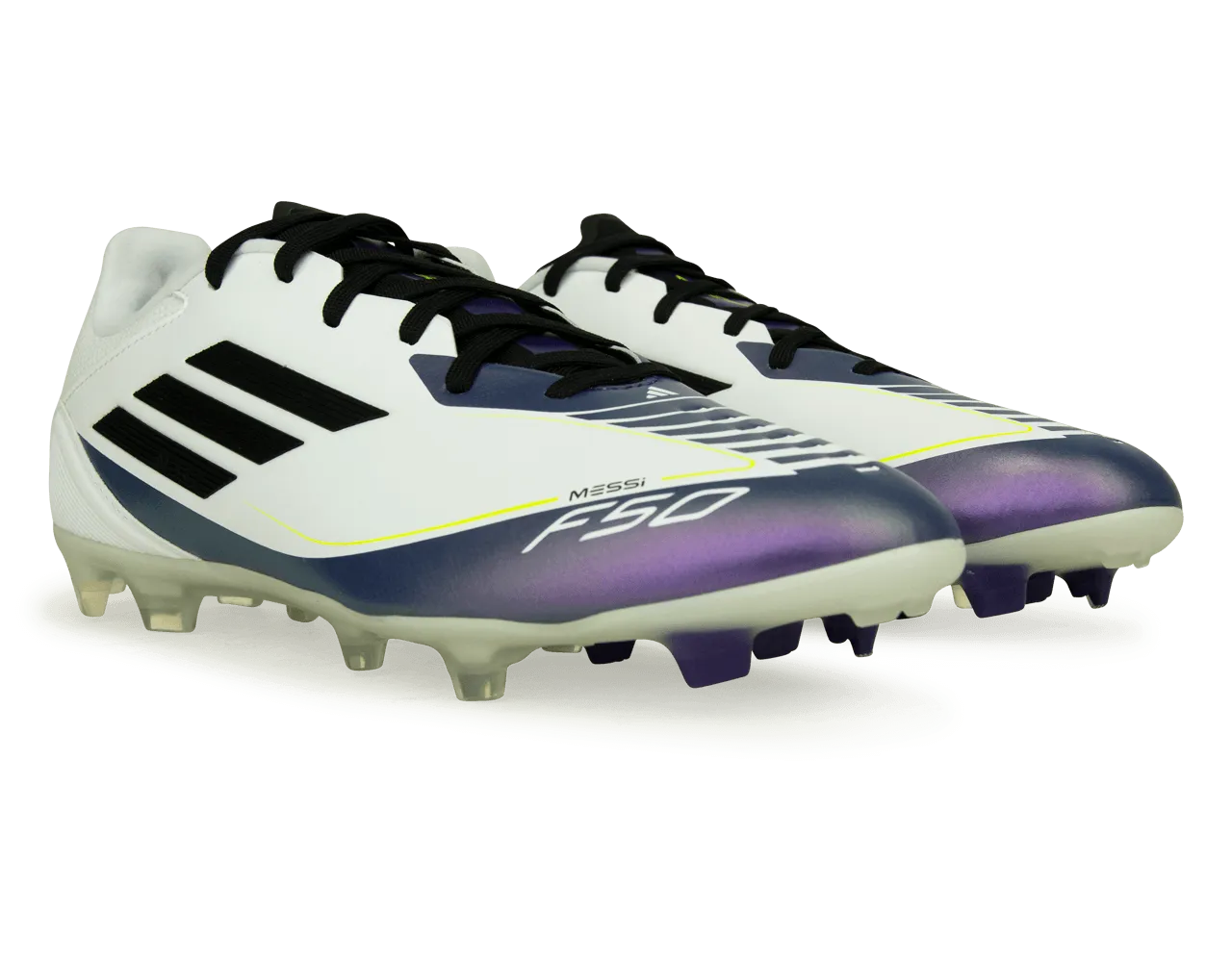 adidas Men's F50 Messi League FG/MG White/Black/Purple