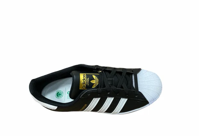 Adidas Originals scarpa sneakers da uomo Superstar Vegan FW2296 nero bianco