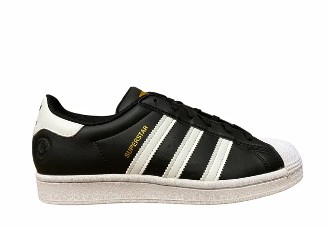 Adidas Originals scarpa sneakers da uomo Superstar Vegan FW2296 nero bianco