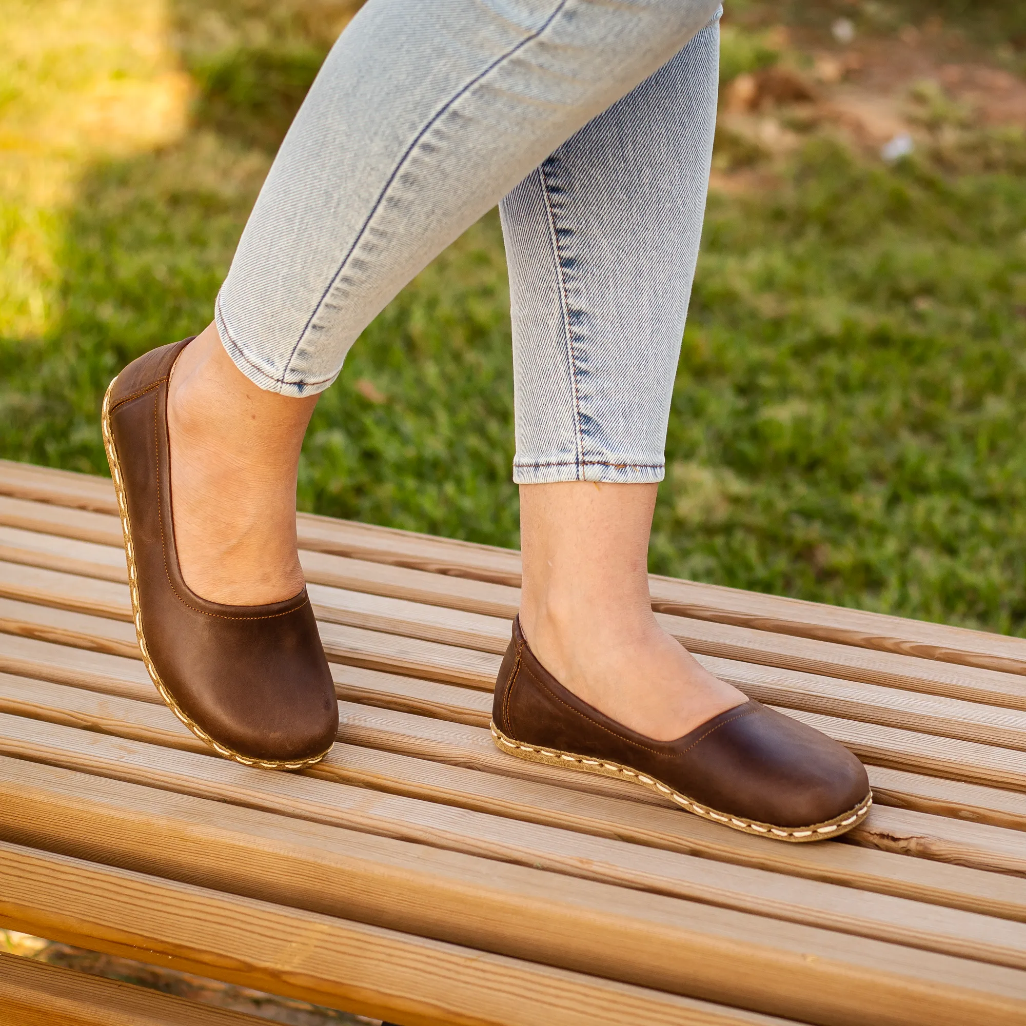 Barefoot Flat Shoes Classic Crazy Brown for Women