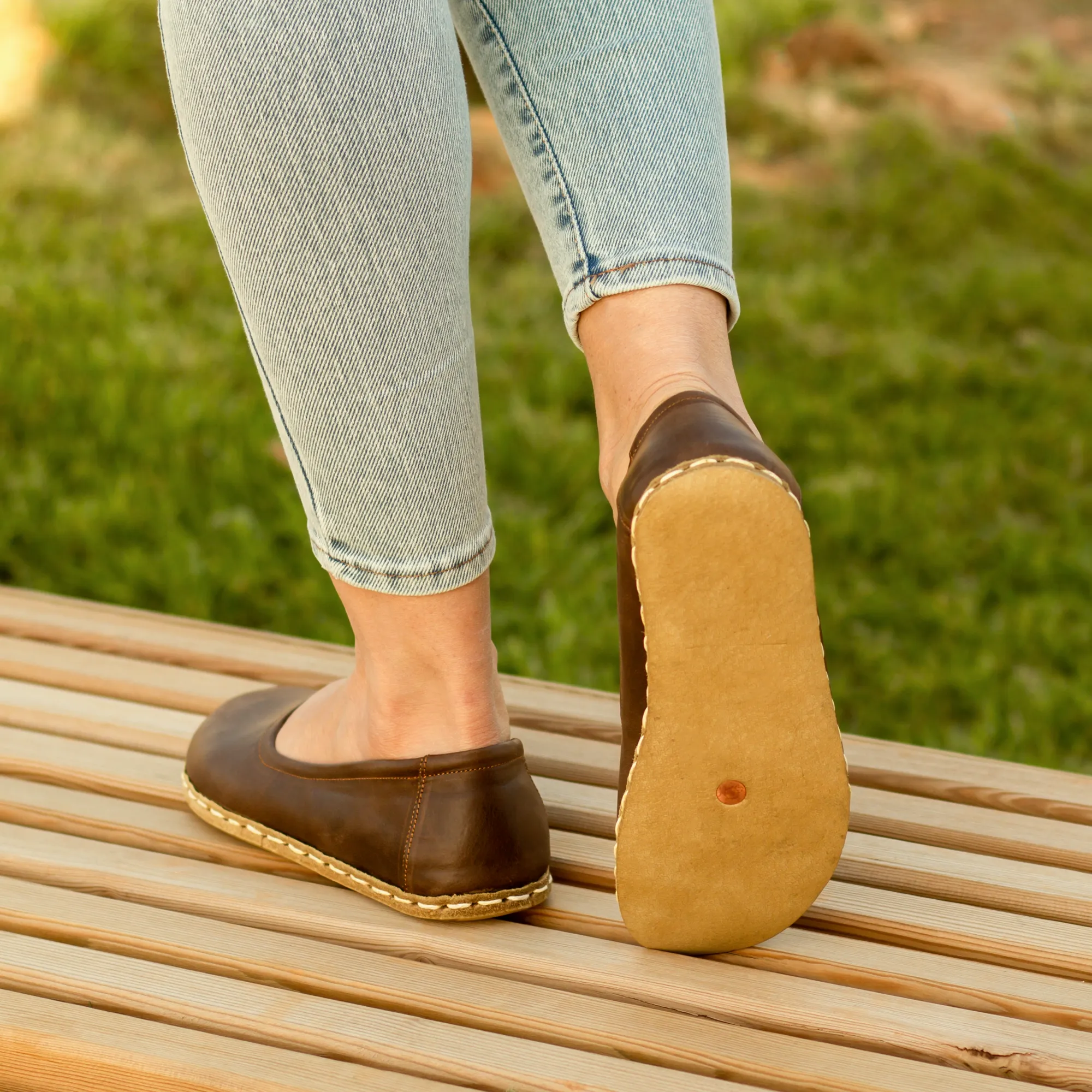 Barefoot Flat Shoes Classic Crazy Brown for Women