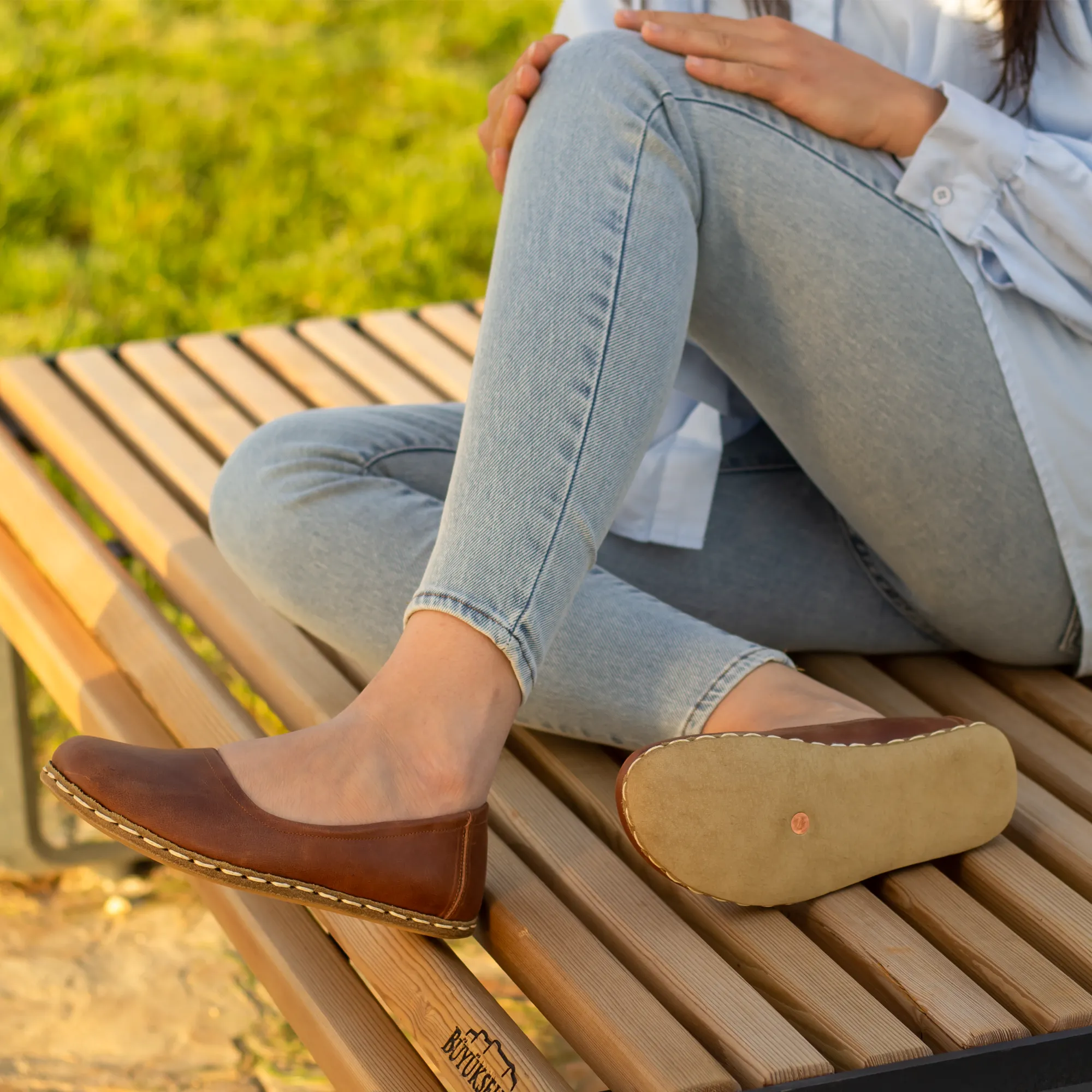 Barefoot Flat Shoes Light Brown for Women