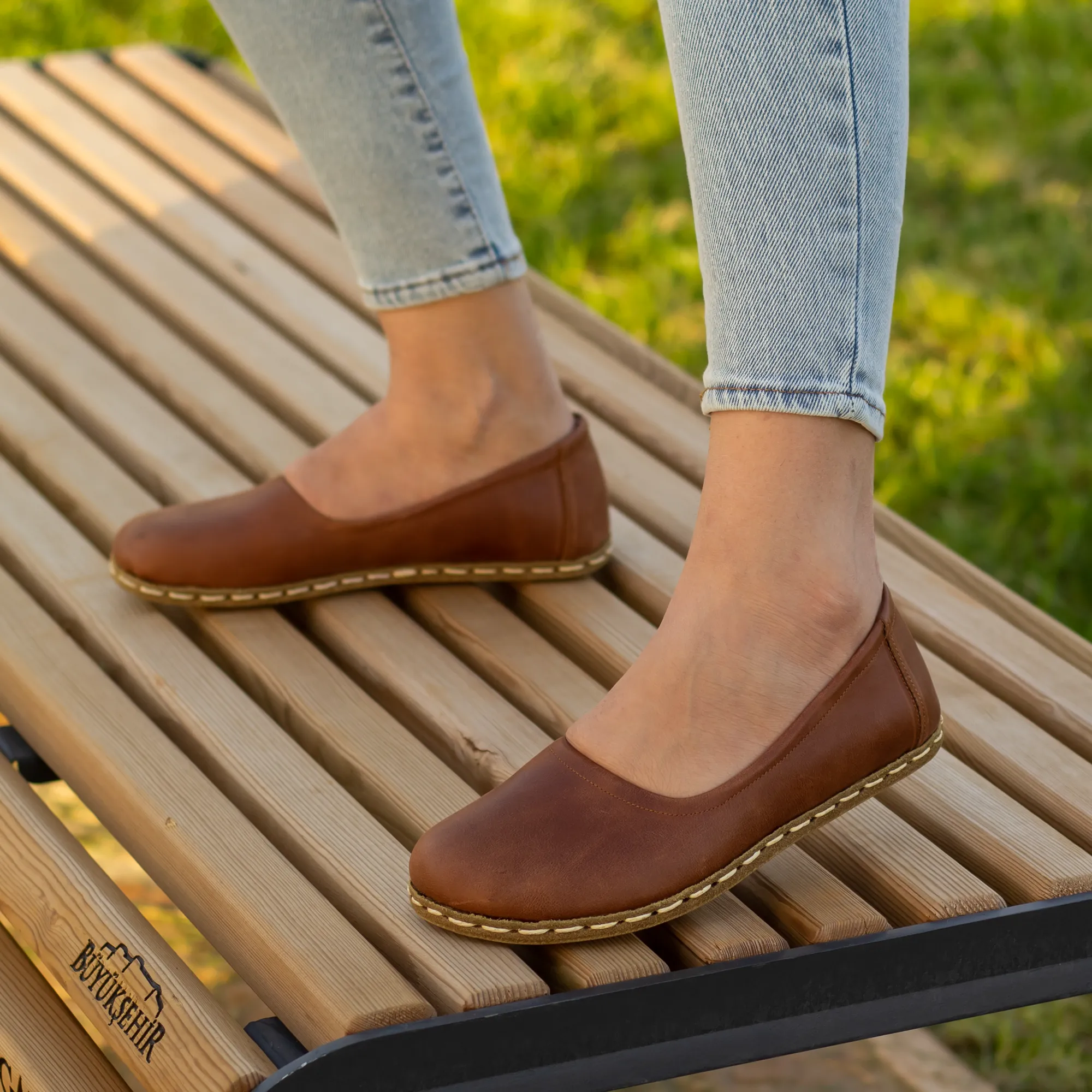 Barefoot Flat Shoes Light Brown for Women