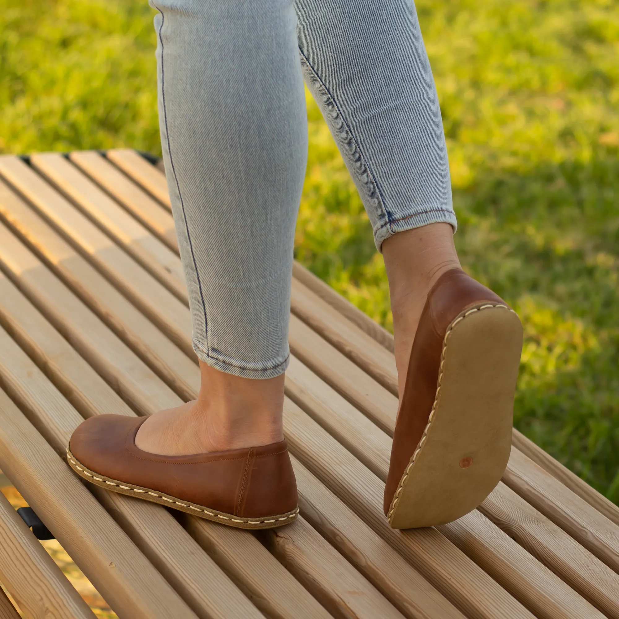 Barefoot Flat Shoes Light Brown for Women