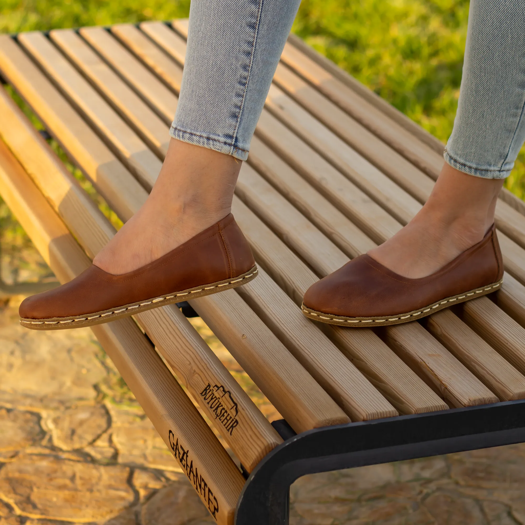 Barefoot Flat Shoes Light Brown for Women