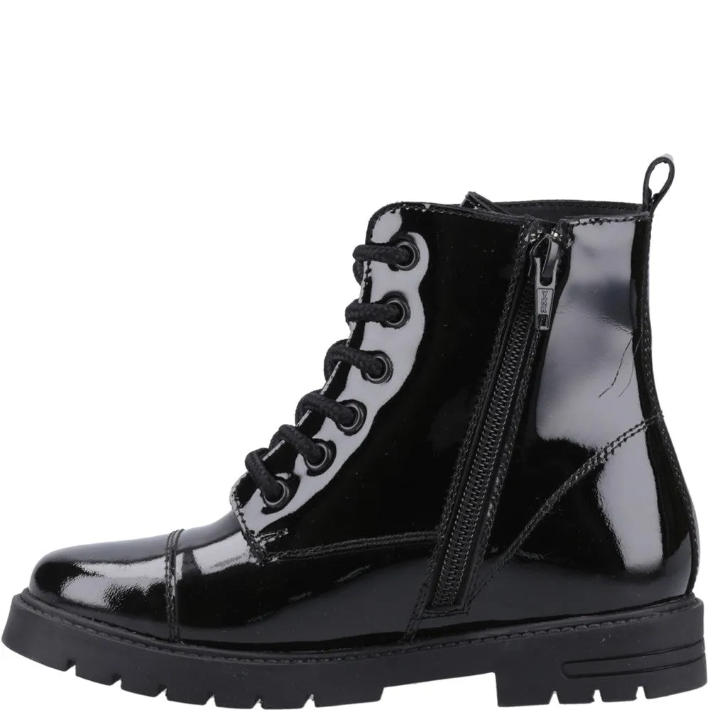 Black Lauren Patent Junior School Shoes