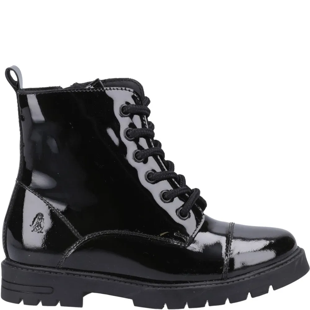 Black Lauren Patent Junior School Shoes