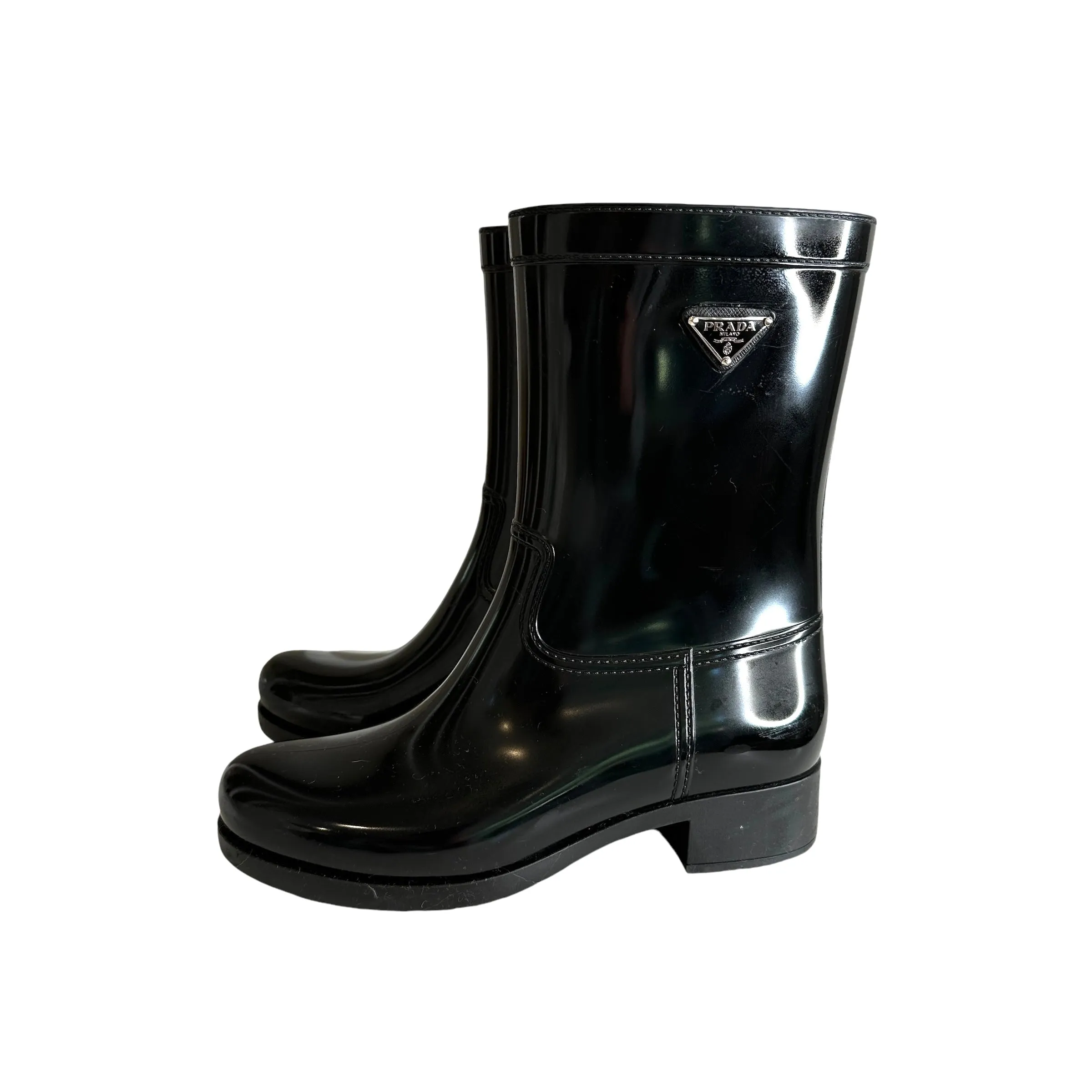 Black Logo RainBoots - 8