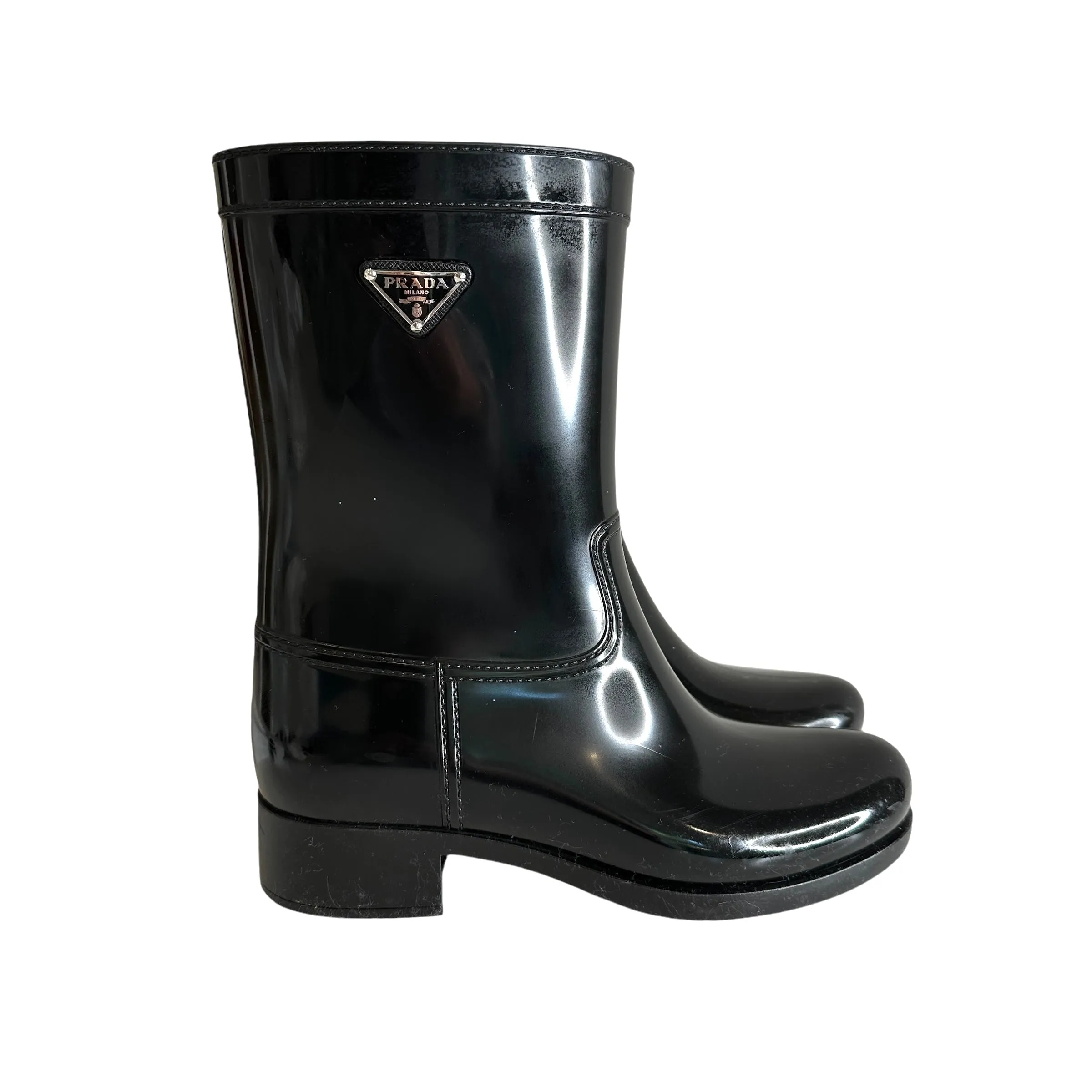 Black Logo RainBoots - 8