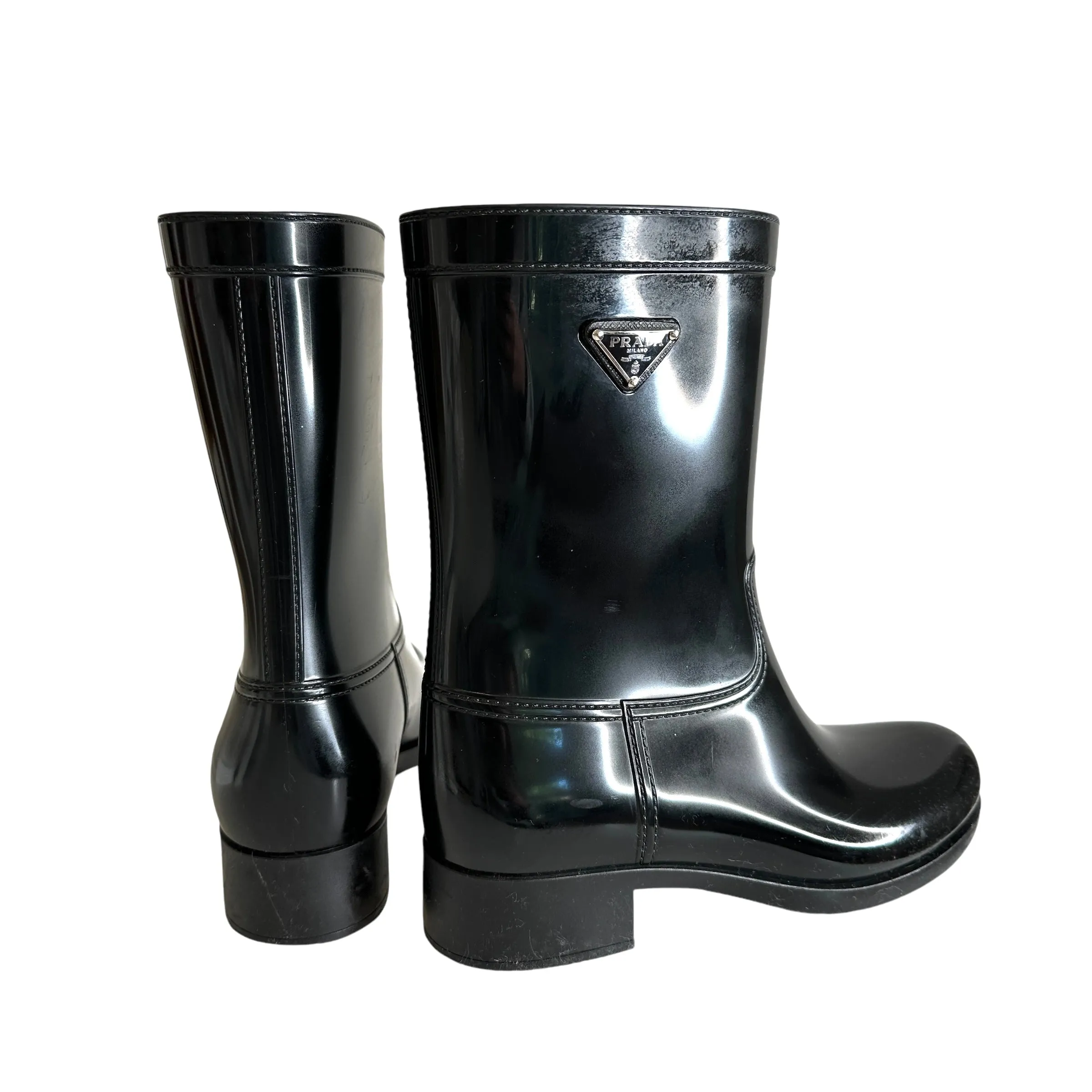 Black Logo RainBoots - 8