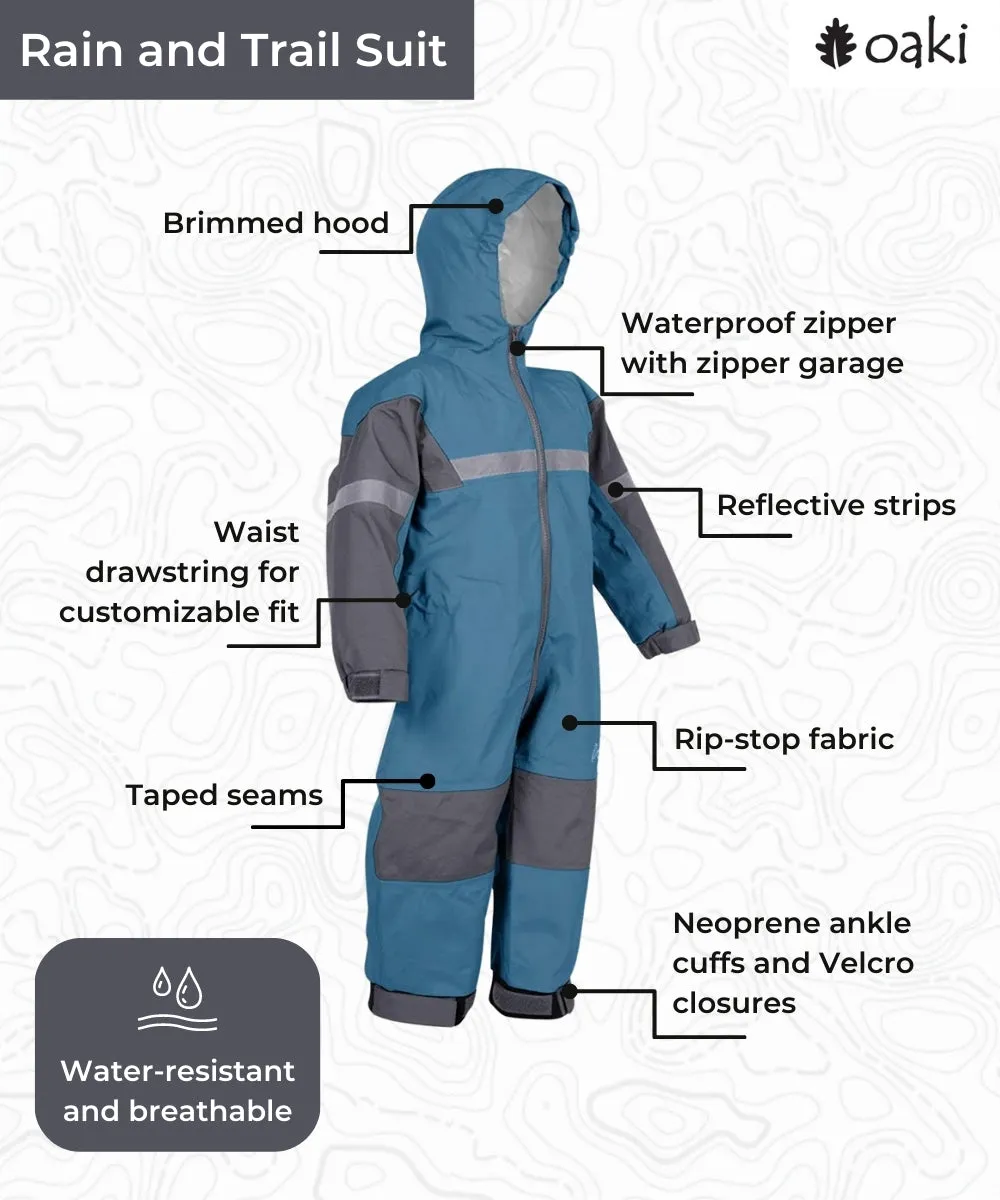 Children's Rain/Trail Suit, Dark Teal