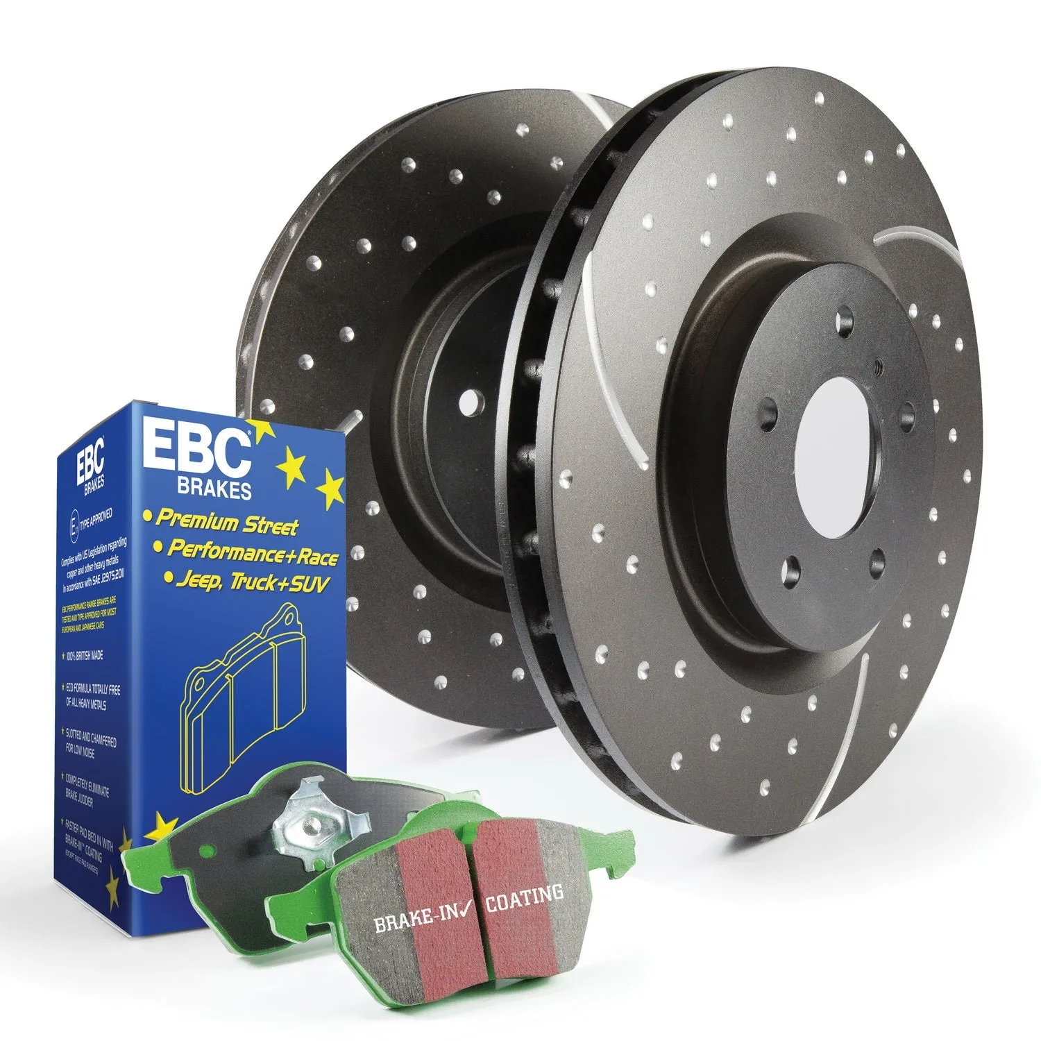 EBC Brakes S10KF1114 S10 Kits Greenstuff 2000 and GD Rotors