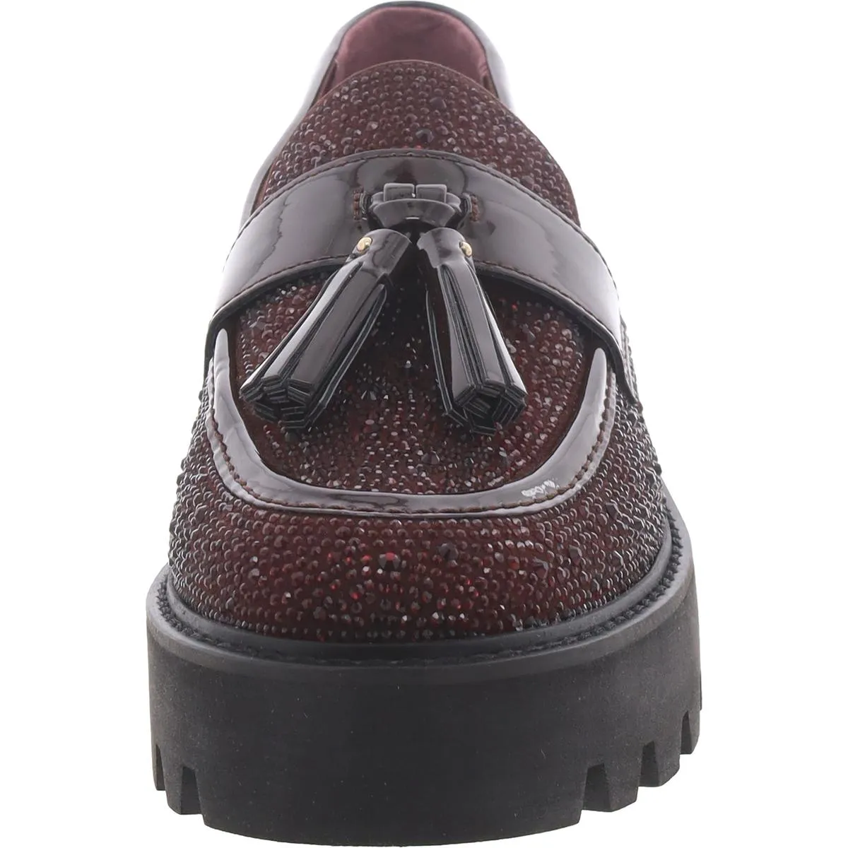 Franco Sarto Womens Balinna Rhinestone Tassel Loafers