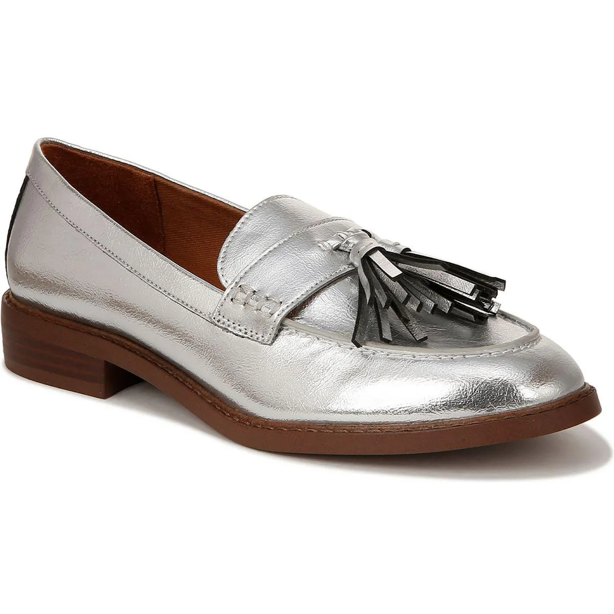 Franco Sarto Womens Carolyn Low Patent Slip On Loafers