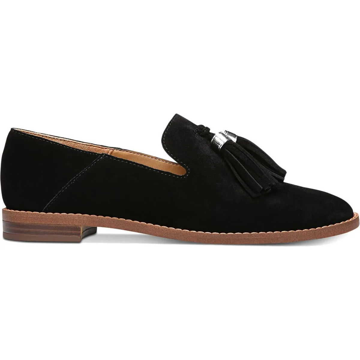 Franco Sarto Womens Hadden Tassel Slip On Smoking Loafers