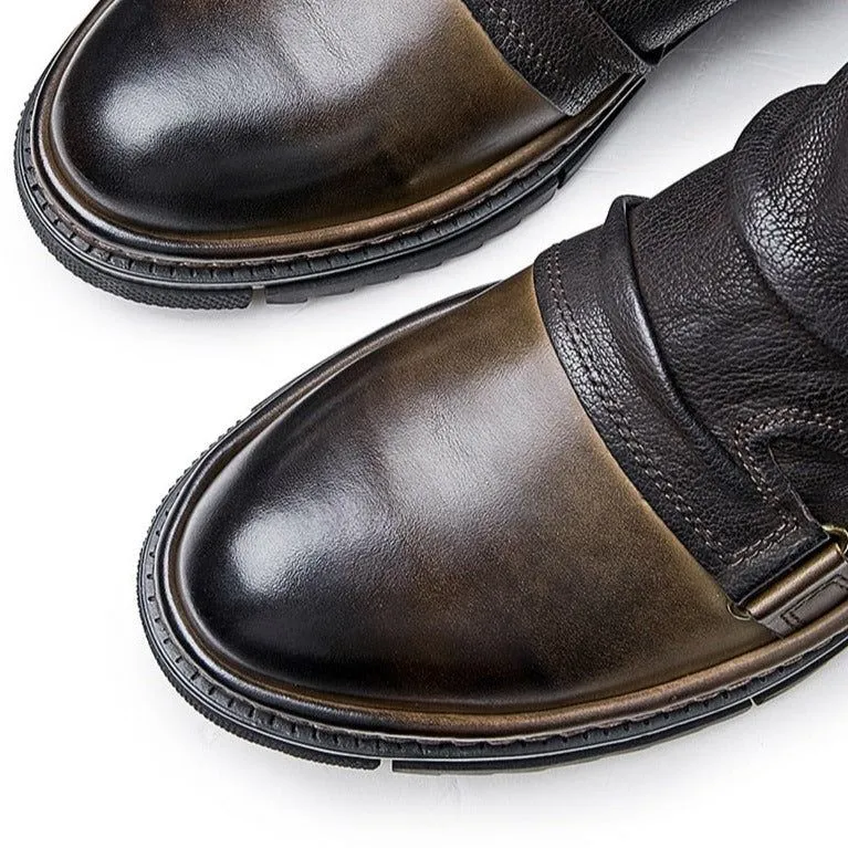 Leather Ankle Boots Men's Casual Shoes JTS0254 Business British Style