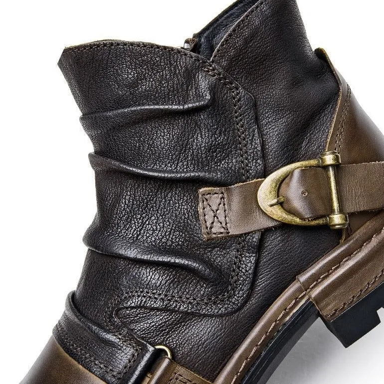 Leather Ankle Boots Men's Casual Shoes JTS0254 Business British Style
