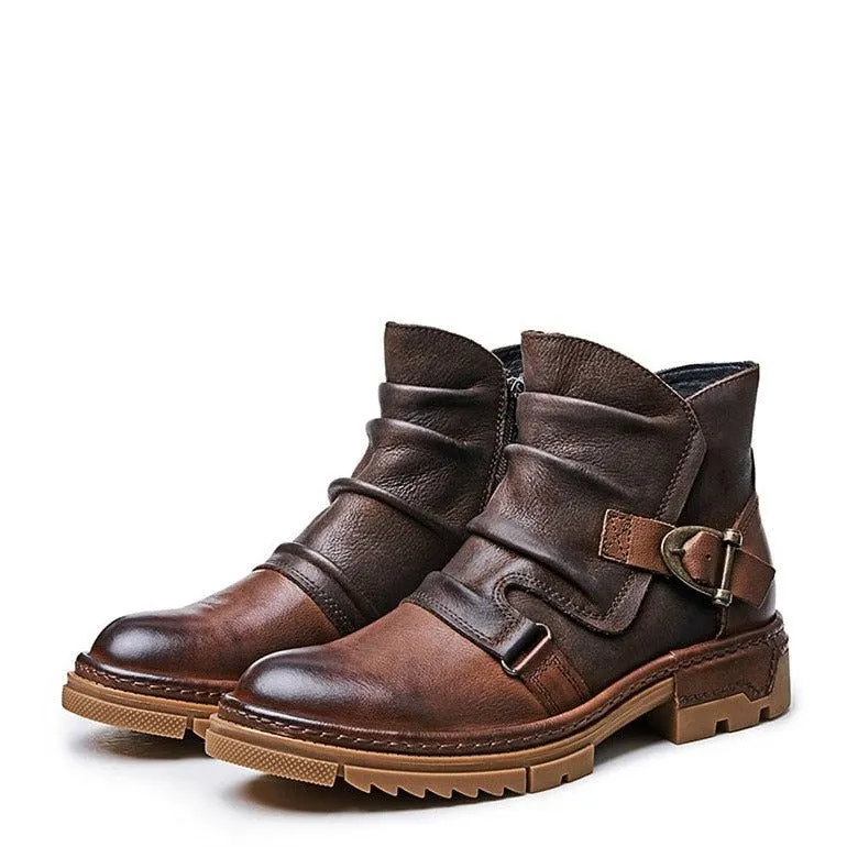 Leather Ankle Boots Men's Casual Shoes JTS0254 Business British Style