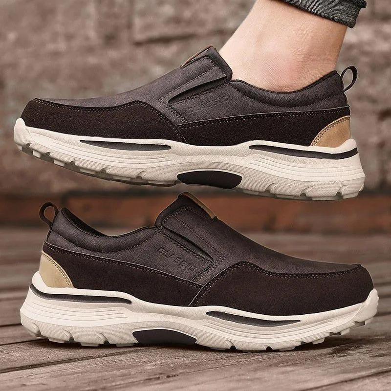 Leather Classic Walking Loafers Men's Casual Shoes GOS0457