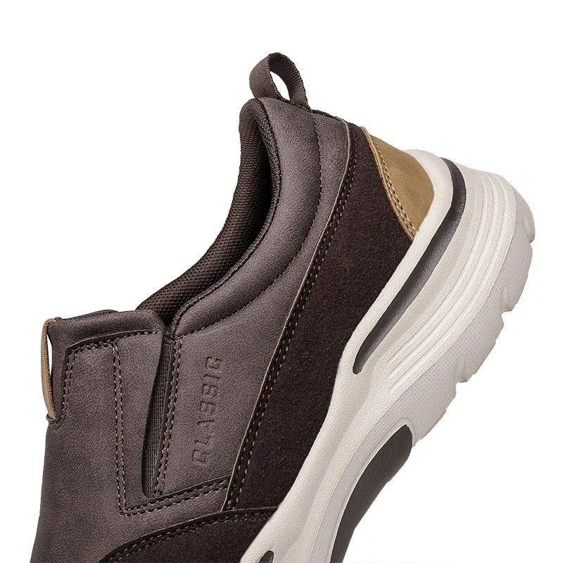 Leather Classic Walking Loafers Men's Casual Shoes GOS0457