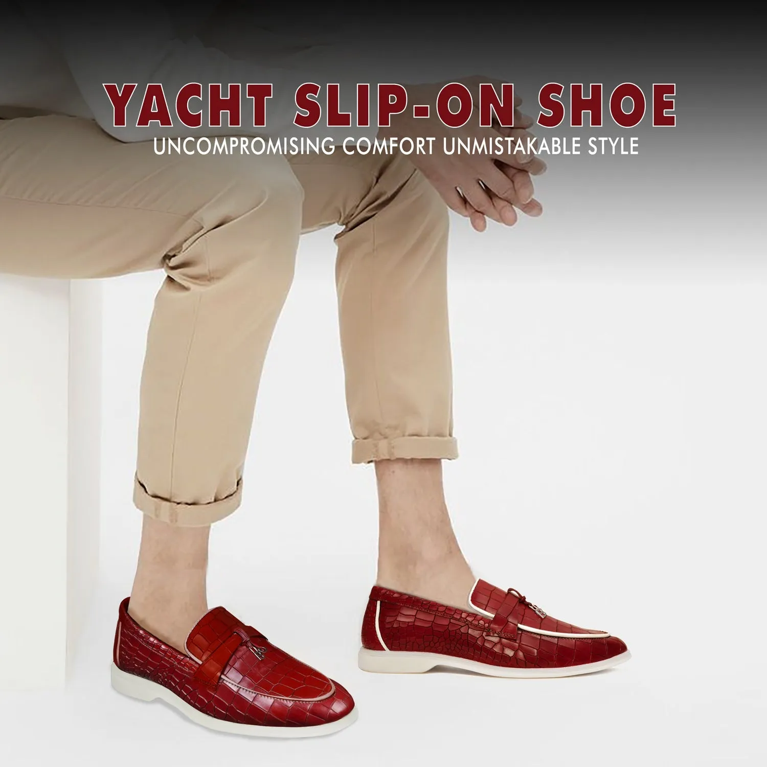Light Weight Red Yacht Shoes