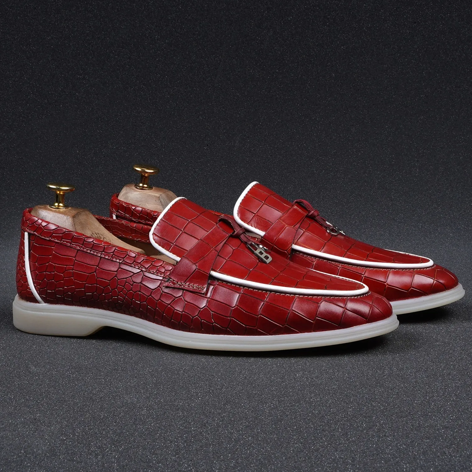 Light Weight Red Yacht Shoes
