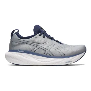 Men's Asics Gel-Nimbus 25, Sheet Rock/Indigo Blue, 6 2E Wide