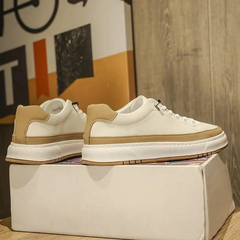 Men's Casual Shoes: Comfortable Leather Walking Sneakers - TSS189