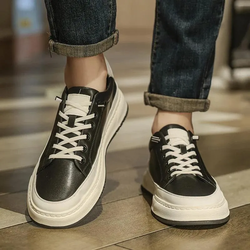 Men's Casual Shoes: Comfortable Leather Walking Sneakers - TSS189