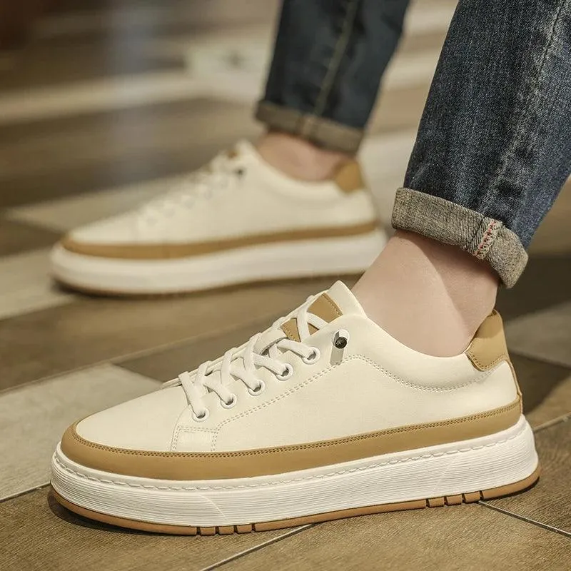 Men's Casual Shoes: Comfortable Leather Walking Sneakers - TSS189