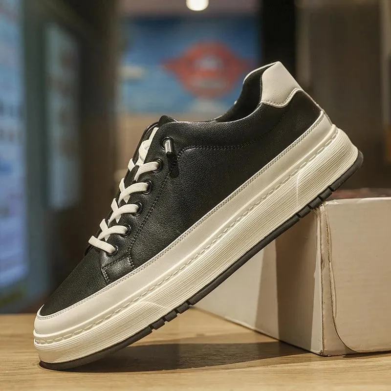 Men's Casual Shoes: Comfortable Leather Walking Sneakers - TSS189