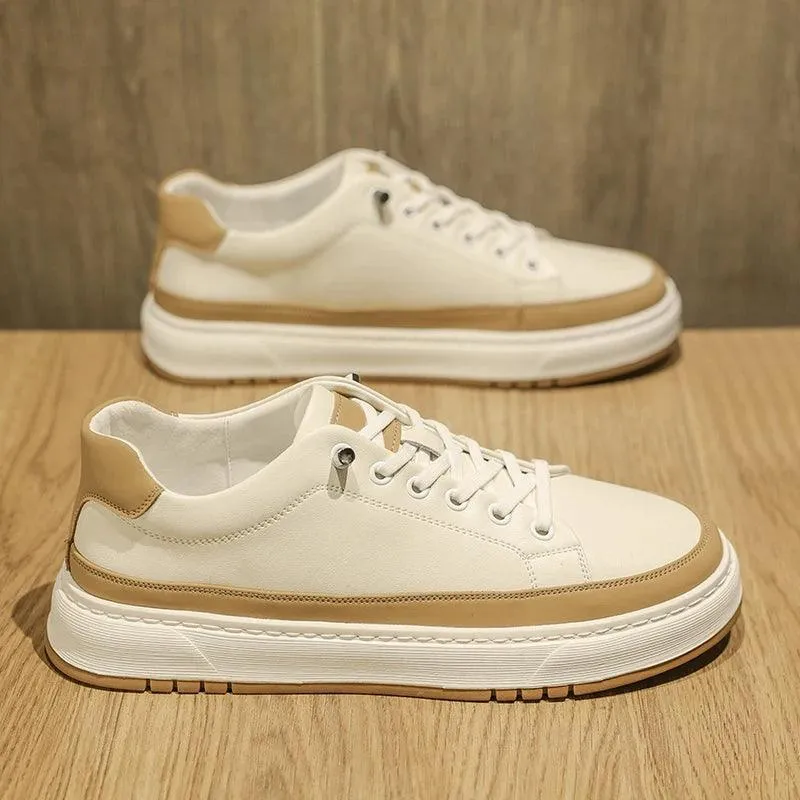 Men's Casual Shoes: Comfortable Leather Walking Sneakers - TSS189