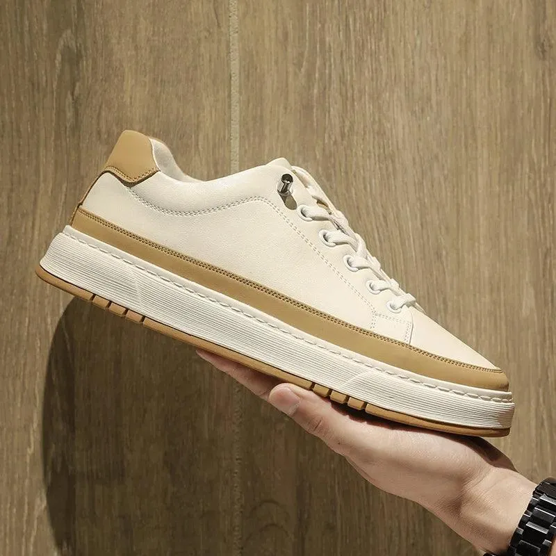 Men's Casual Shoes: Comfortable Leather Walking Sneakers - TSS189