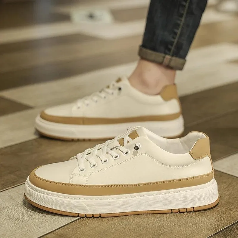 Men's Casual Shoes: Comfortable Leather Walking Sneakers - TSS189