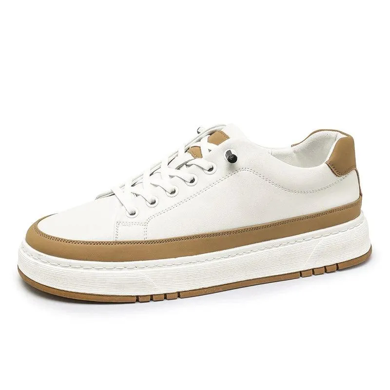 Men's Casual Shoes: Comfortable Leather Walking Sneakers - TSS189