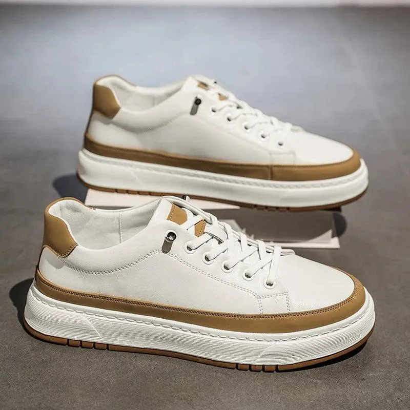 Men's Casual Shoes: Comfortable Leather Walking Sneakers - TSS189