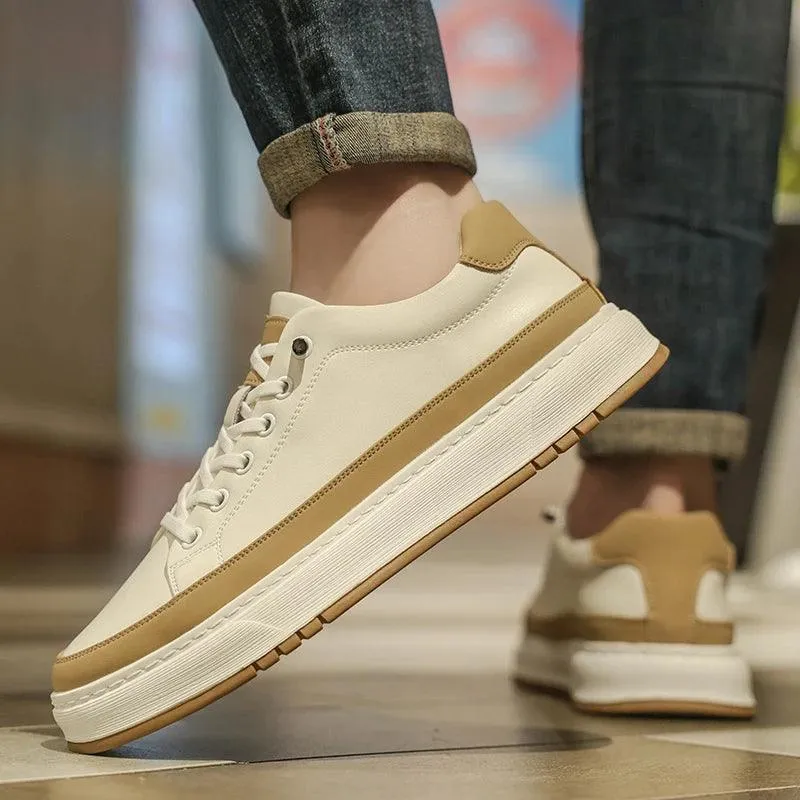Men's Casual Shoes: Comfortable Leather Walking Sneakers - TSS189