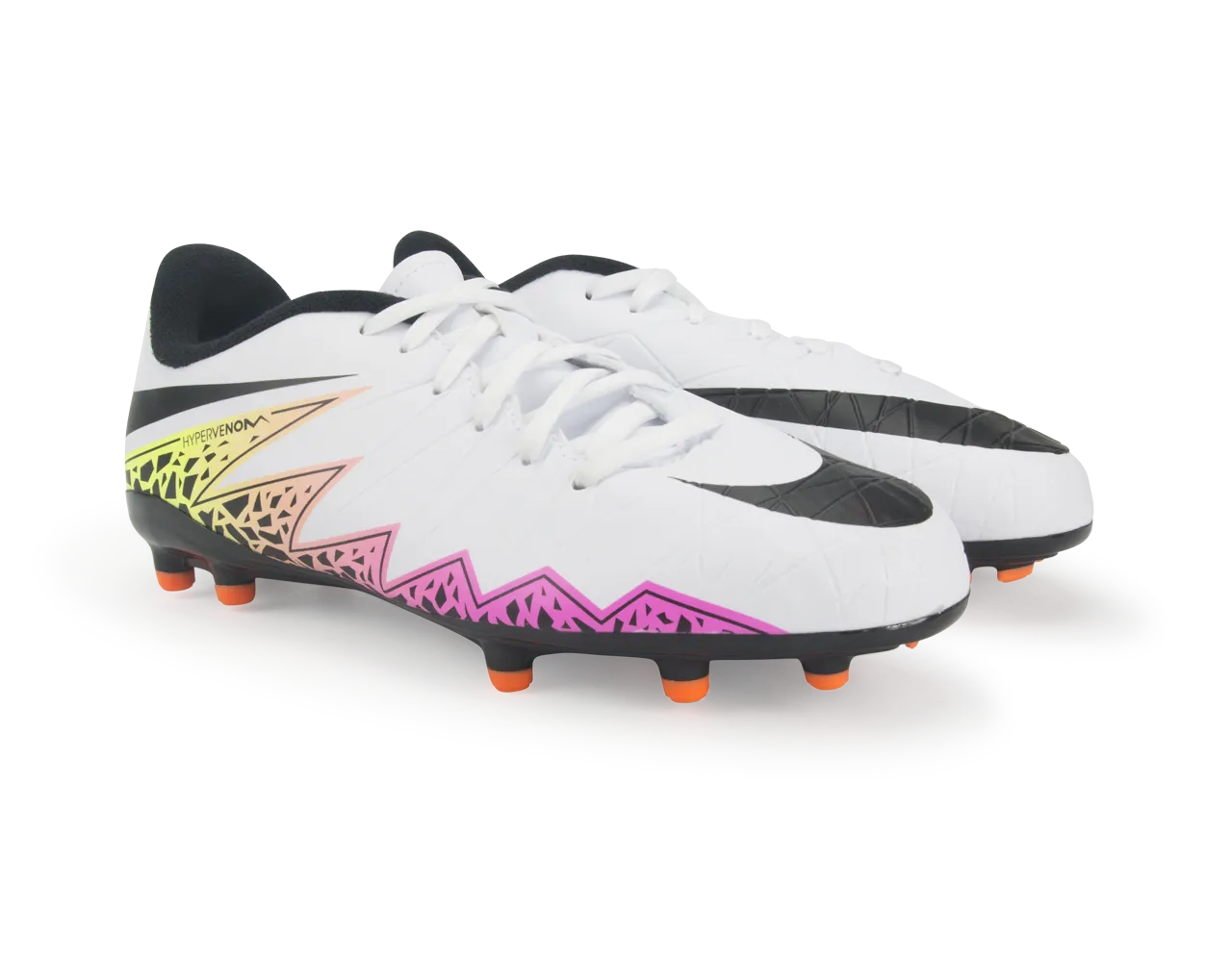 Nike Kids Hypervenom Phelon II FG White/Black/Total Orange