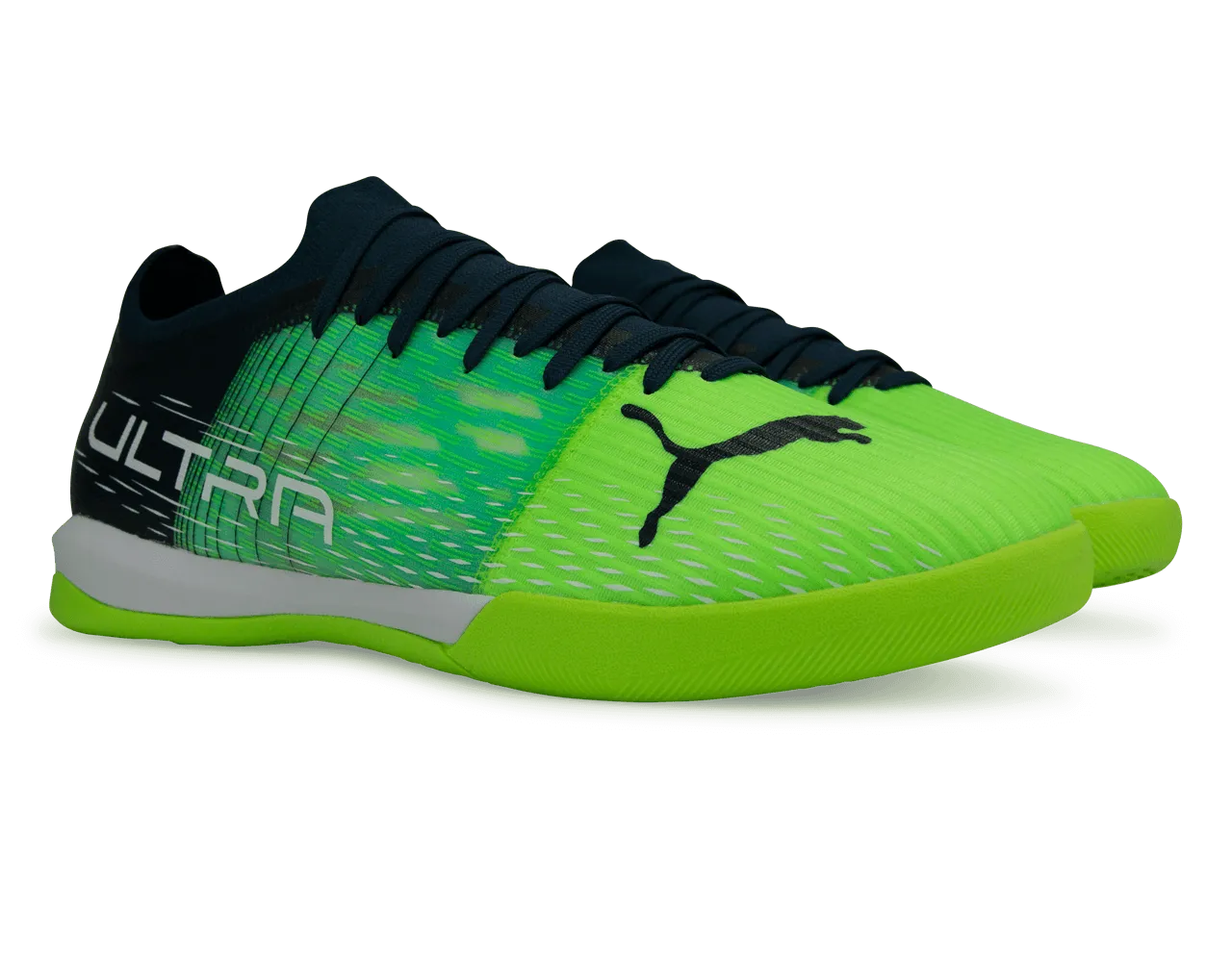 PUMA Men's Ultra 3.3 IT Indoor Soccer Shoes Green/Black