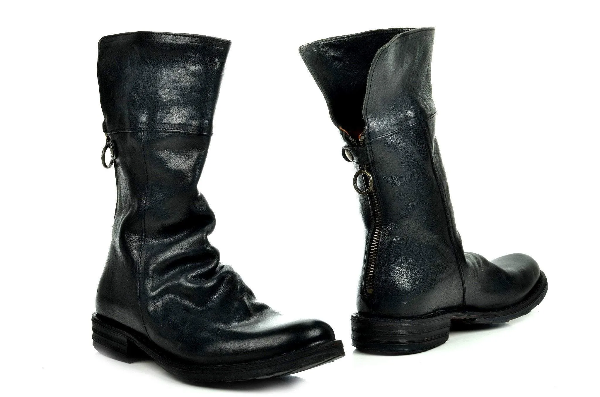 Rain Leather Boots