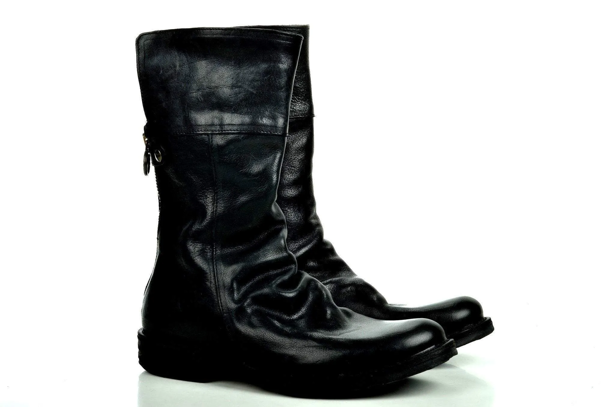 Rain Leather Boots