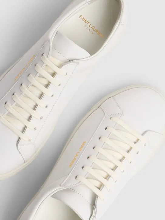 Saint Laurent   10mm Andy leather sneakers 